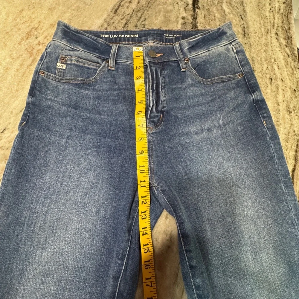 For Luv of Denim Jeans Womens 6‎ High Rise Skinny Blue Medium Wash Old Money 999